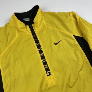 Nike Fit Dry Livestrong Windbreaker Jacket Men’s XL Lined 1/4 Zip Vented